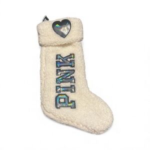 PINK Sherpa Christmas Stocking